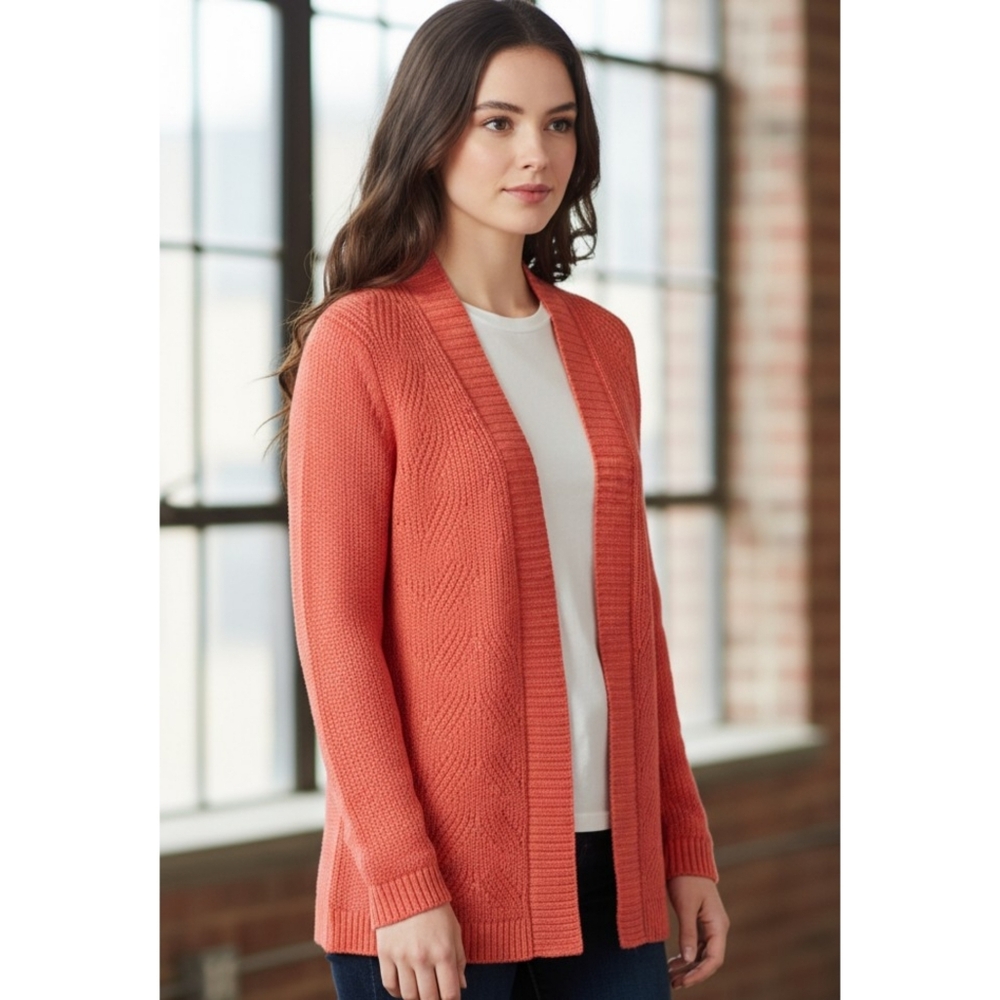 Land's End Drifter open knit chunky cardigan